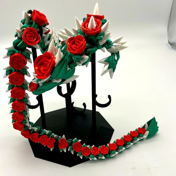 Other - 3D printed Multi Colored Rose Dragon 29”  Fidget Toy Fun Collectible Stress Re…